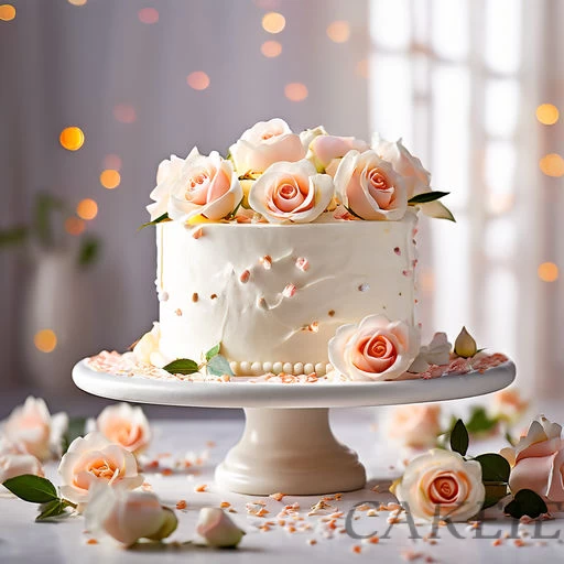 Cream Flower Cake